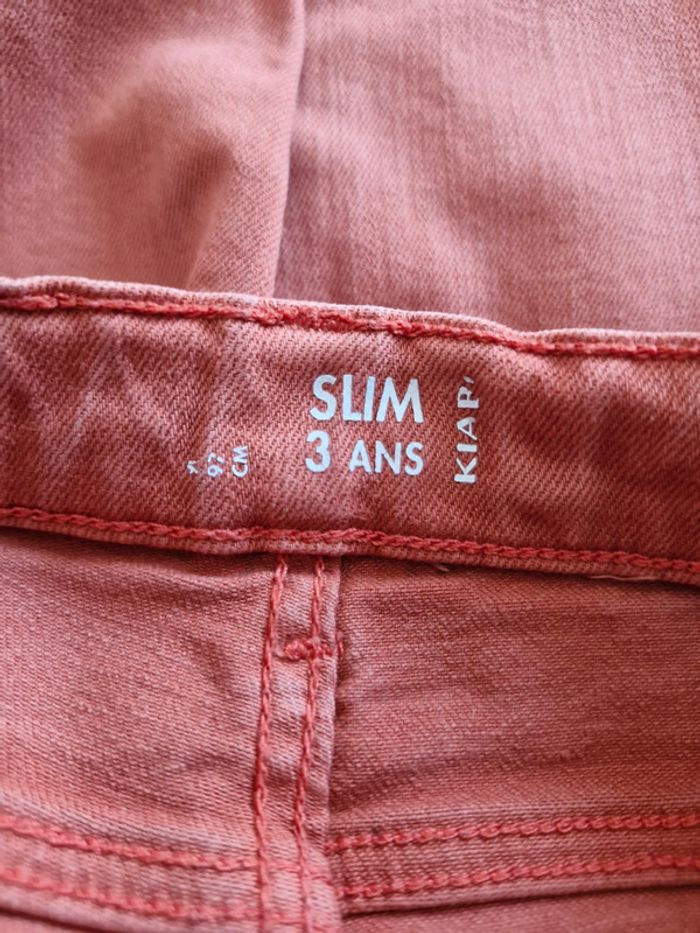 Jeans slim enfant 3 ans Kiabi Coton Elasthanne - photo numéro 3