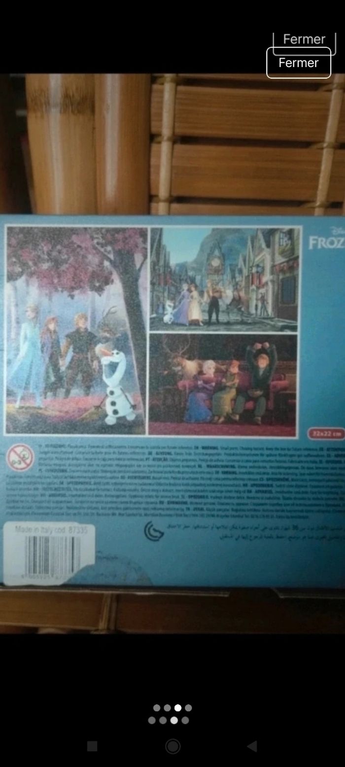 Lot 3 puzzle reíne dès neiges j3 - photo numéro 2