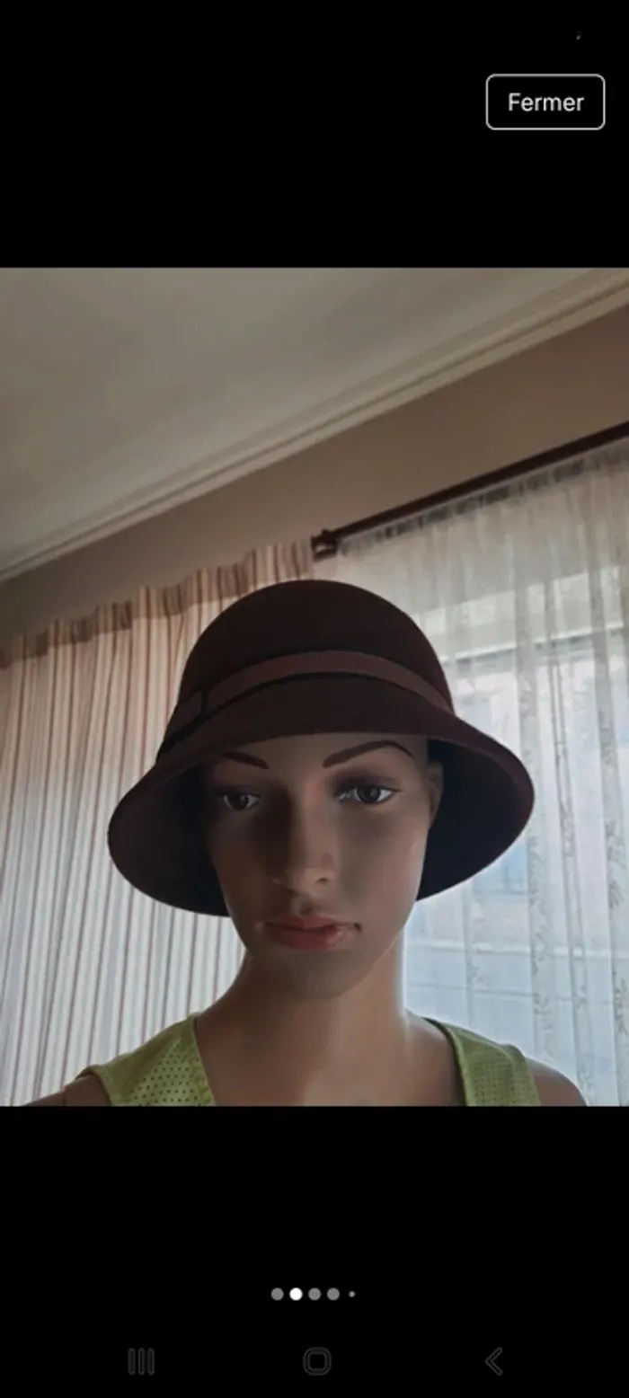 Chapeaux femme marron Veritas en laine 56cm - photo numéro 2