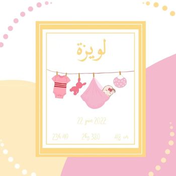 Affiche de naissance personnalisée