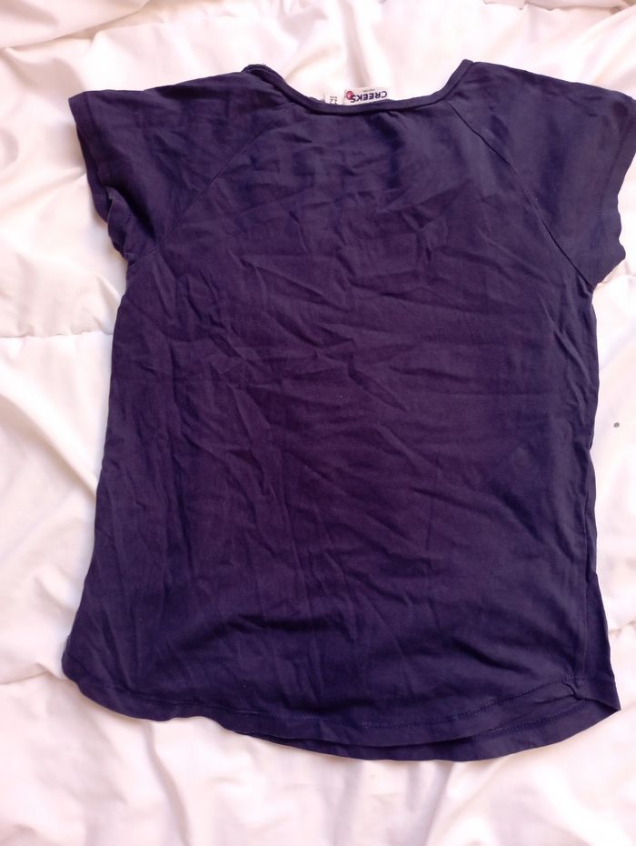 Tee shirt manches courtes marine 12 ans Creeks 3€ neuf - photo numéro 3
