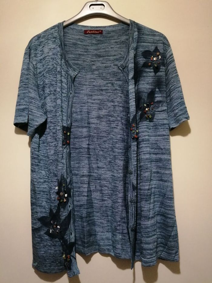 Gilet Zephirus manches courtes bleu. Taille XL /XXL.