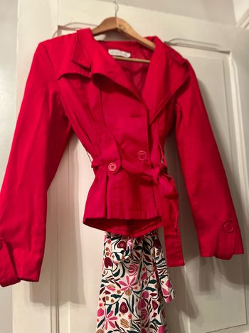 Veste rouge femme cache cache