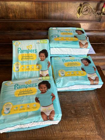 Couche taille 6 Premium Pampers : 120 couches (4*30)