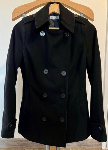 Manteau noir caban cintré K Woman - T36/S - Très bon état
