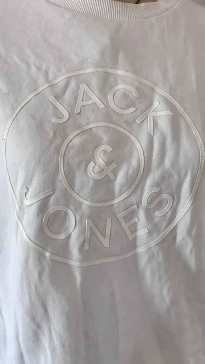 💕 sweat blanc taille m #jack&jones - photo numéro 2