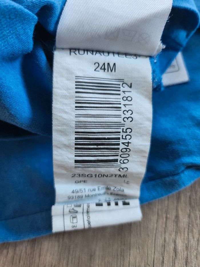 T-shirt haut manches longues garçon 24 mois - photo numéro 4