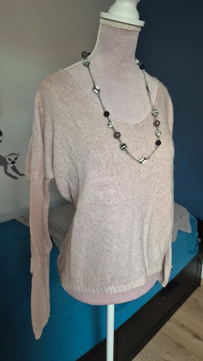 Pull Nais rose poudré