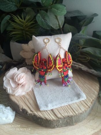 Boucles d'oreilles homards bohèmes