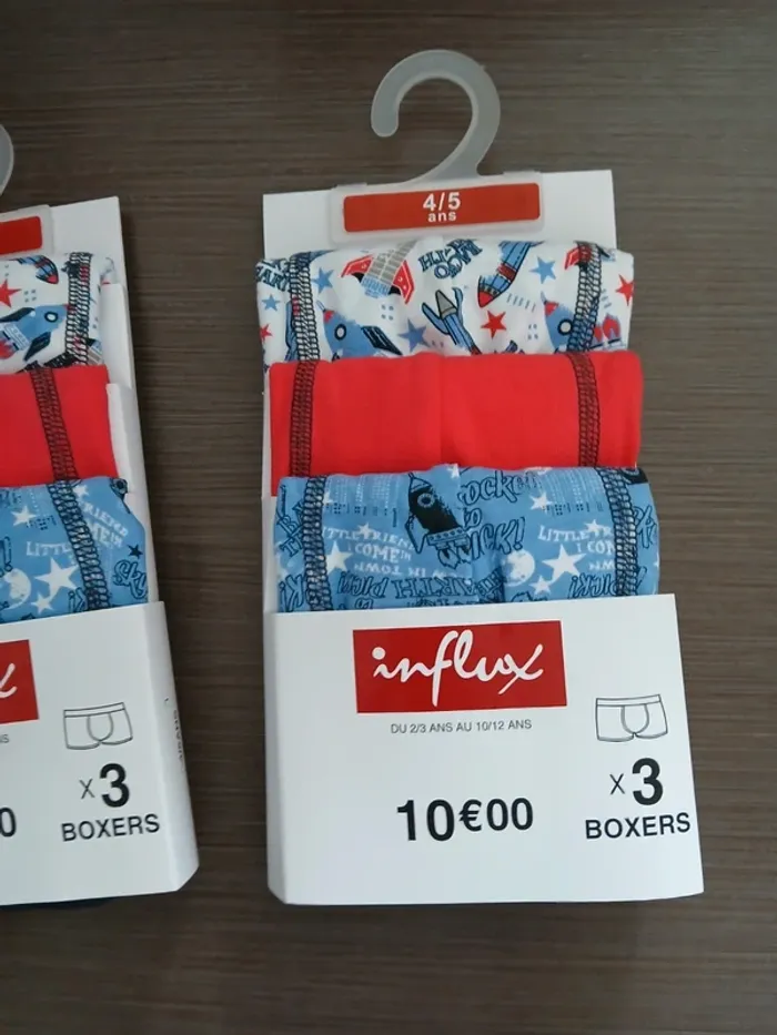 Lot de 6 boxers en coton garçon 4/5 ans - photo numéro 3