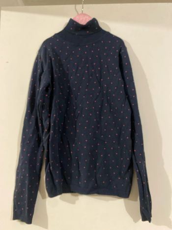 Pull col roulé à cœurs