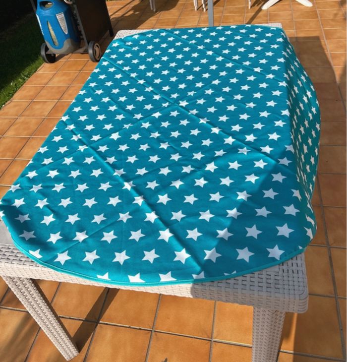 Nappe ronde turquoise