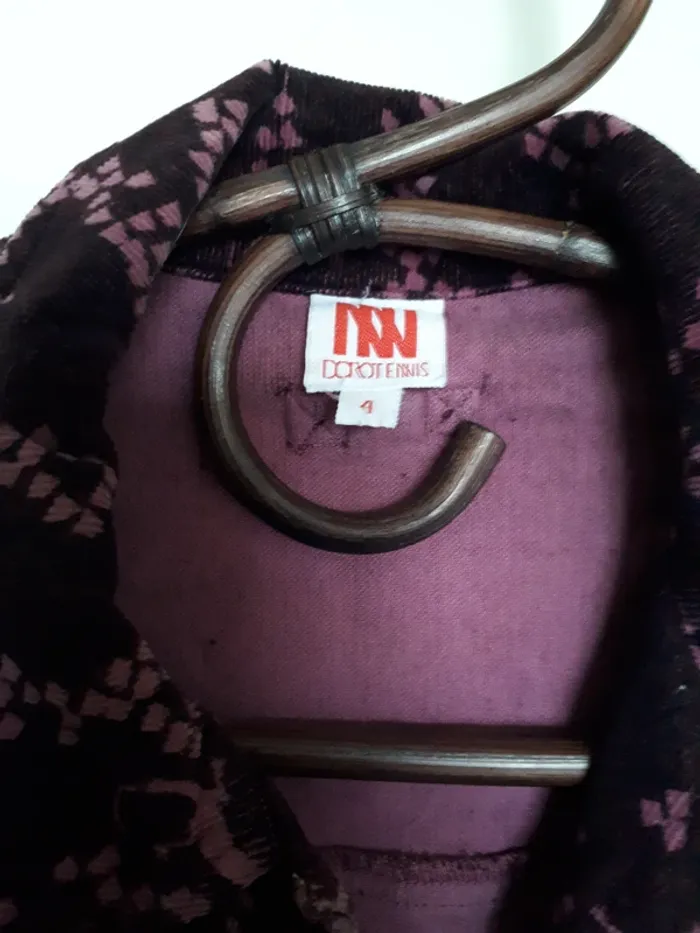 Veste velours bordeaux imprimé 4 - photo numéro 2
