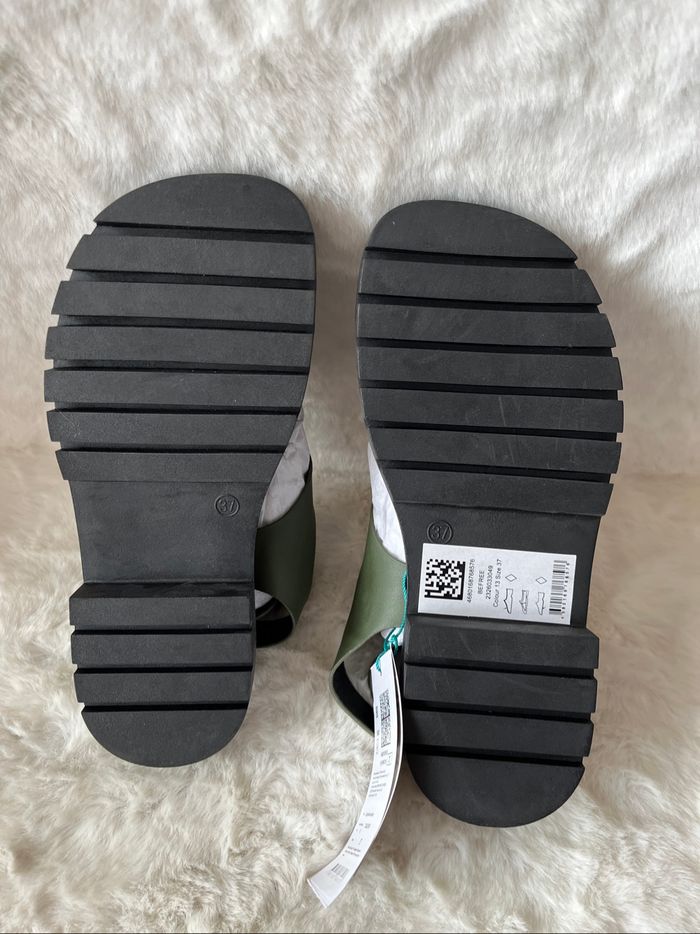 Sandales noire et vert olive, kaki Befree pointure 37 - photo numéro 7