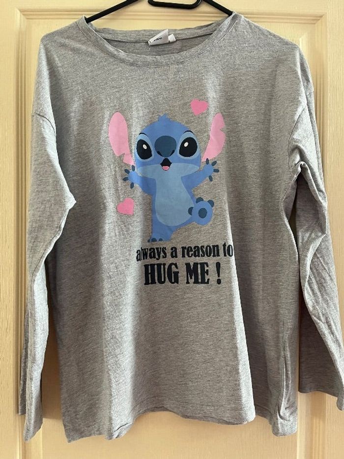 Haut de pyjama manches longues stitch