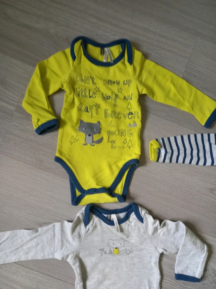 Lot de 3 bodies longues manches 6 mois - photo numéro 3