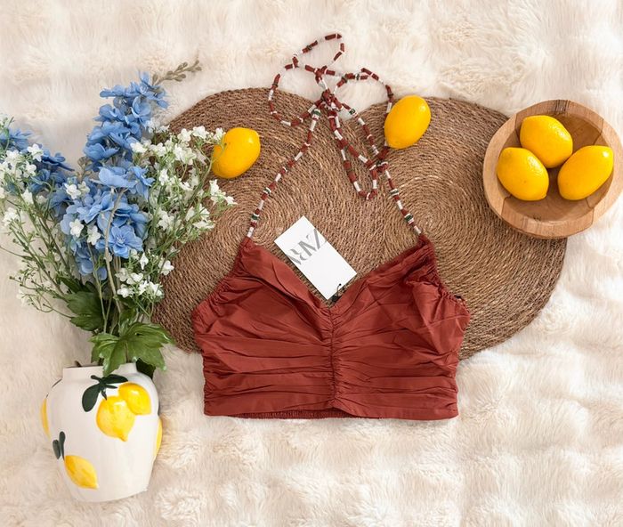 Top marron Zara taille L