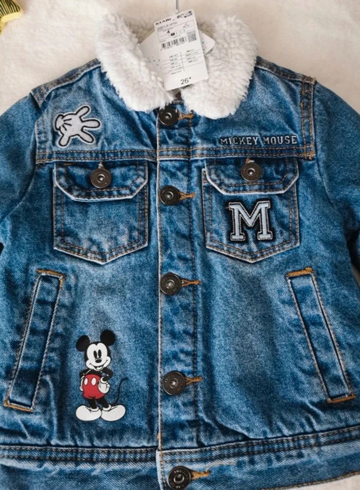 Blouson en Jean Mickey Taille 4 ans neuf avec étiquette - photo numéro 2
