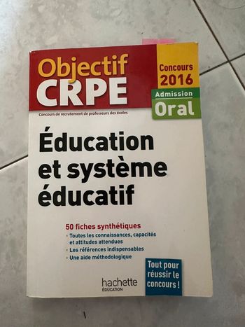 Livre éducation et système éducatif crpe