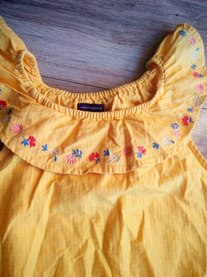 Robe jaune fleurie sergent major 11 ans - photo numéro 5