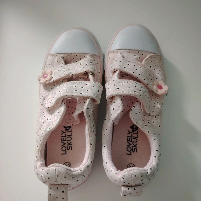 Paire de basket en toile rose lovely skull taille 33 - photo numéro 2