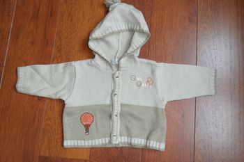 Gilet capuche beige Garçon Kitchoun Taille 6 mois
