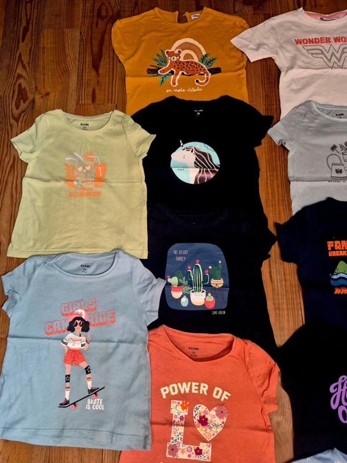 Lot de 19 tee shirts pour fille - photo numéro 3