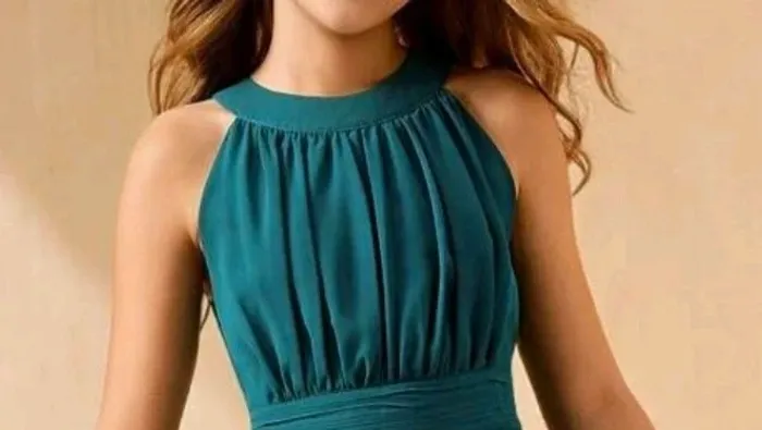 Robe fille avec ceinture 10 ans - photo numéro 7