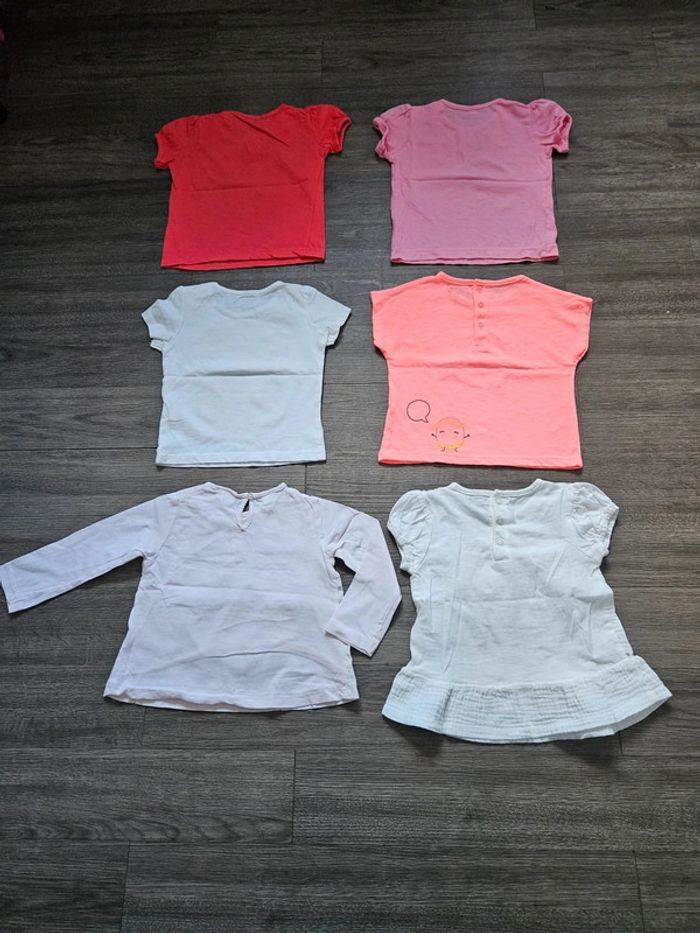 Lot de 6 tee-shirts manches courtes fille taille 18 mois - photo numéro 2