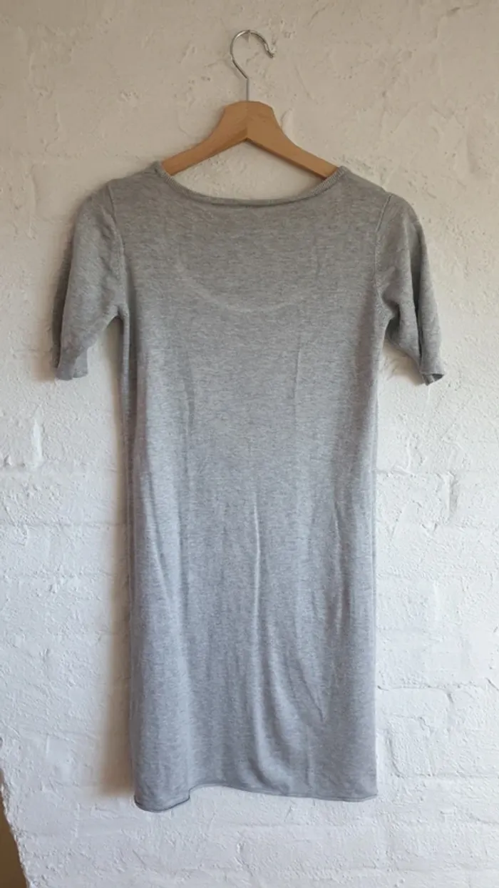 Robe pull fin gris chiné Naf Naf taille S - photo numéro 4