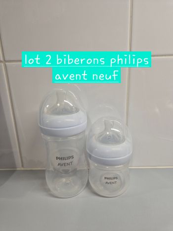 Lot 2 biberons philips avent neuf 