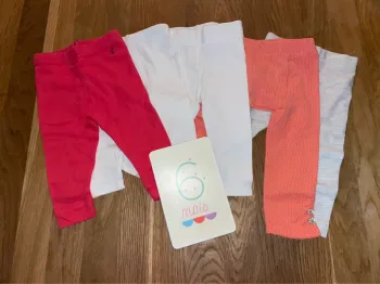 Lot 5 leggings 6 mois