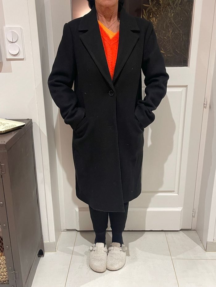 Manteau Gérard Darel T.36 laine noir - photo numéro 3