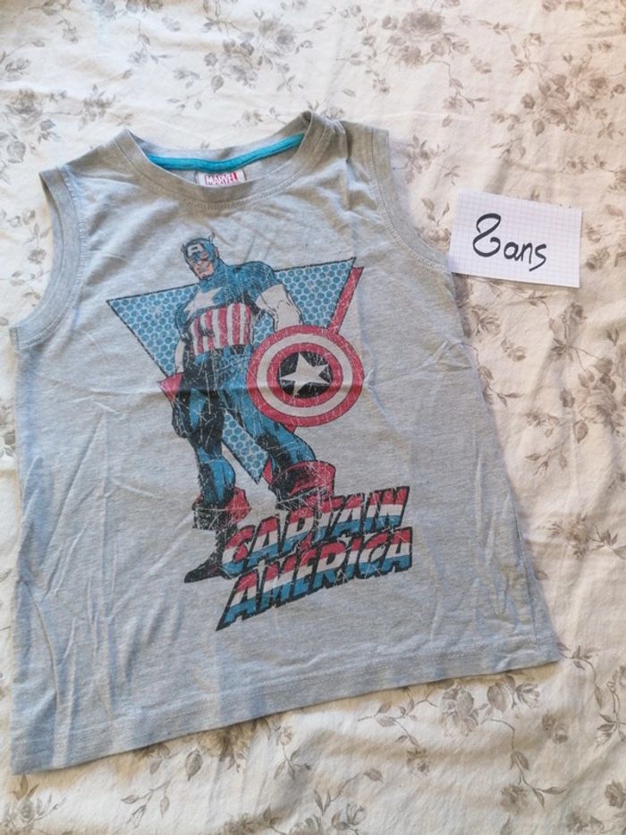 Débardeur marvel 8 ans captain America