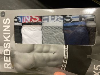 Lot de 5 boxers redskins neuf L
