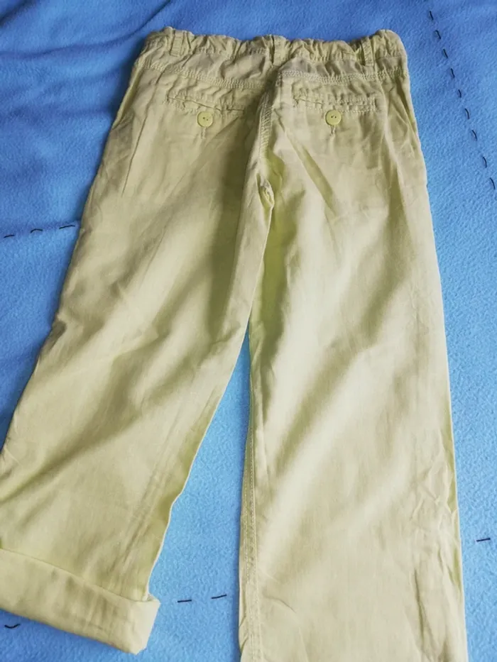 Pantalon en lin vert clair - photo numéro 4