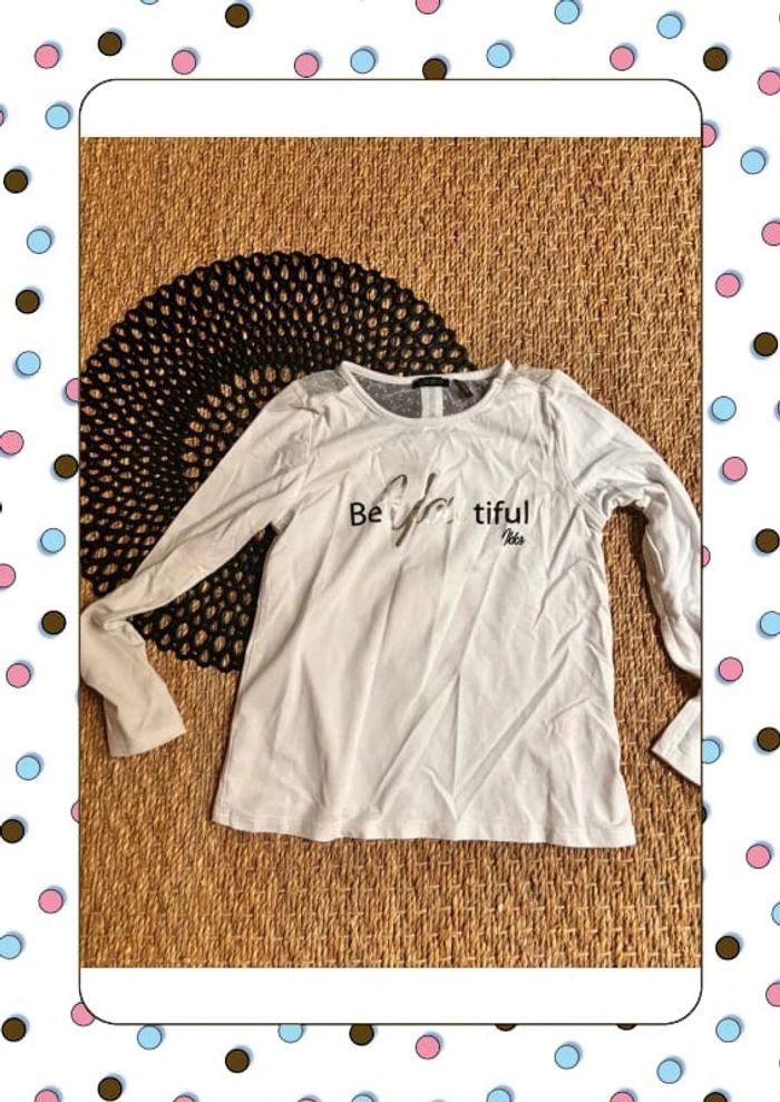 TEE shirt  blanc argent ikks