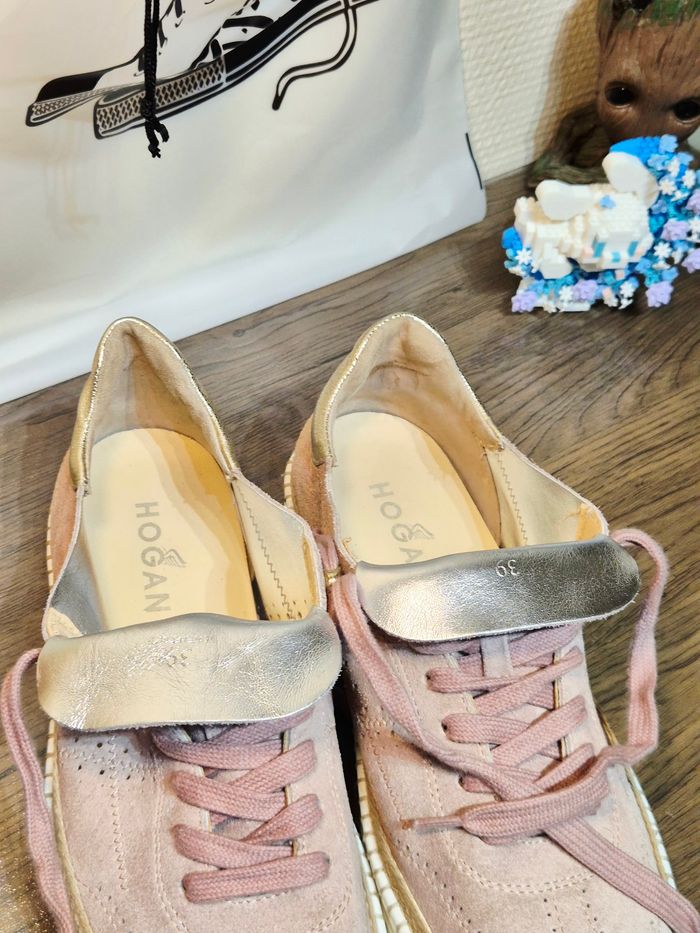 Baskets roses pour femmes F2490 HOGAN R260, en daim perforé _ Taille _ 39 - photo numéro 4