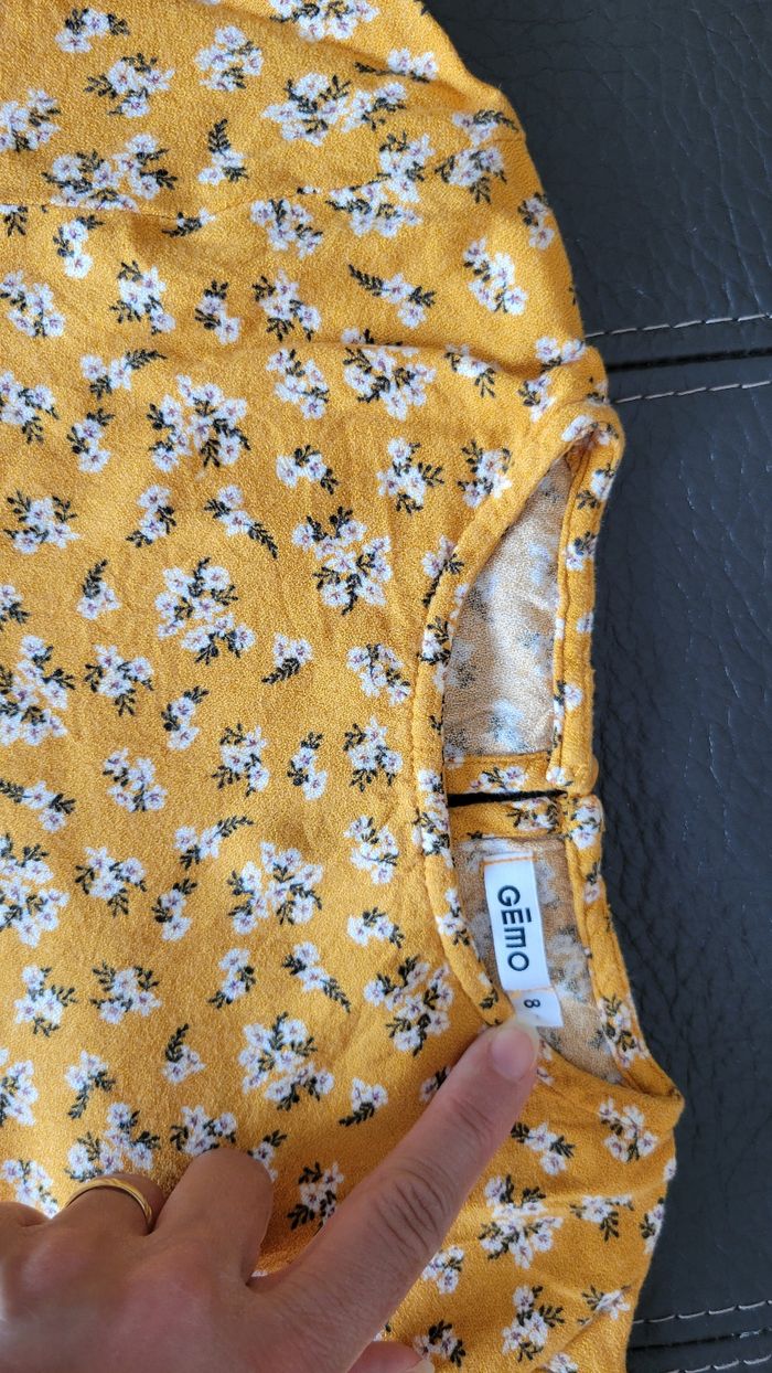 Robe fluide à manches longues moutarde 8 ans - photo numéro 2
