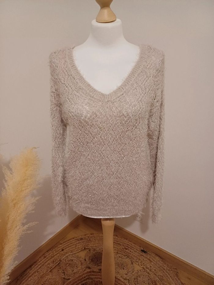 Pull rose clair ajouré tout doux Lady Blush taille S/M 36/38 - photo numéro 2