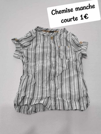 Chemise manche courte 3 mois