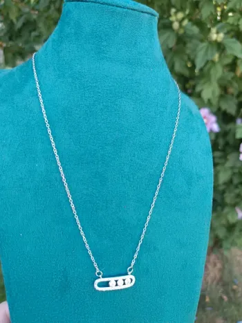 Collier acier inoxydable argent