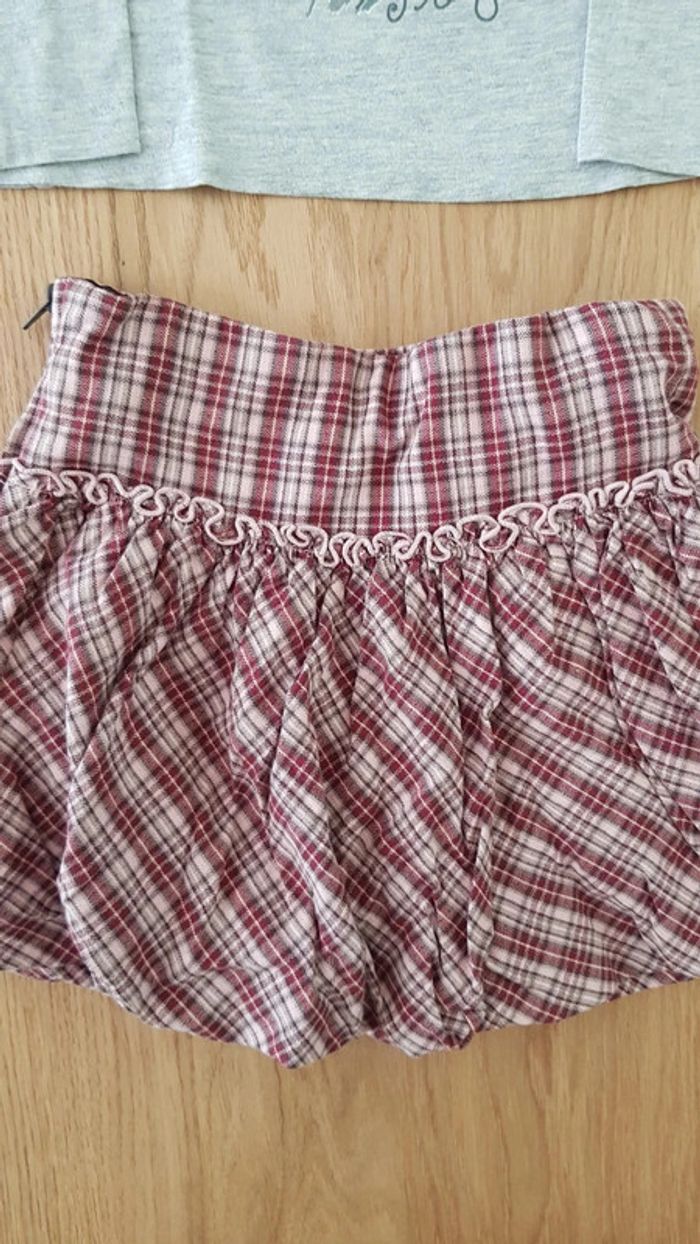 Ensemble fille 5 ans jupe sergent major et tee-shirt manches longues - photo numéro 6