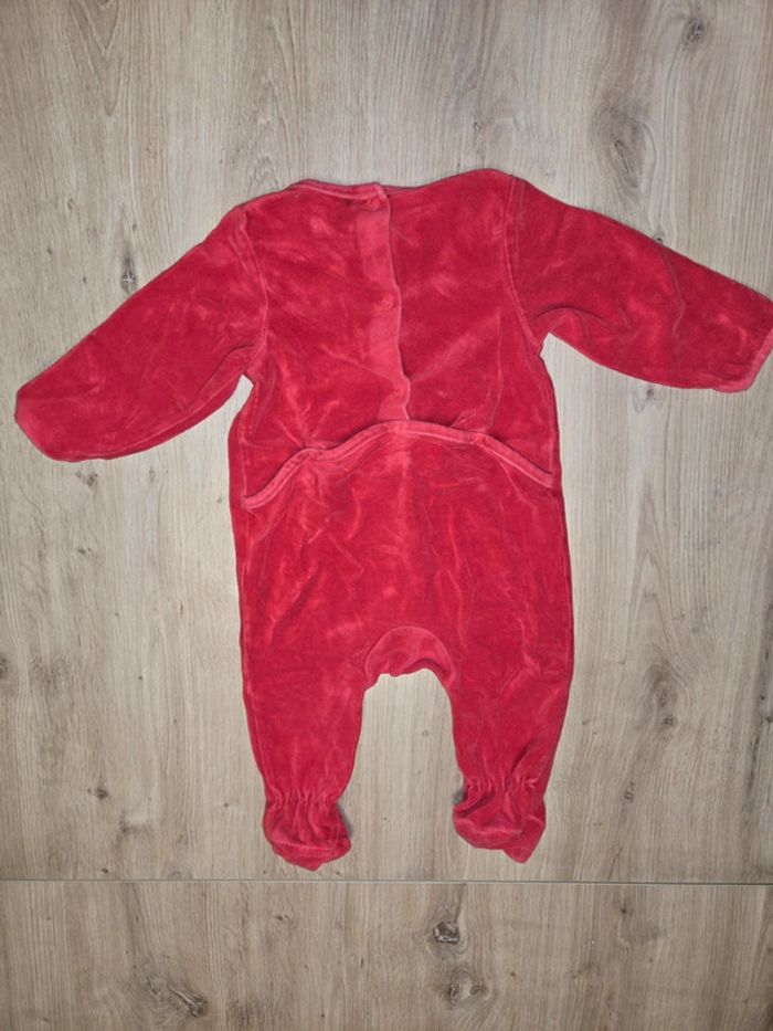 Joli pyjamas / grenouillère en velours fille 12 mois - photo numéro 4