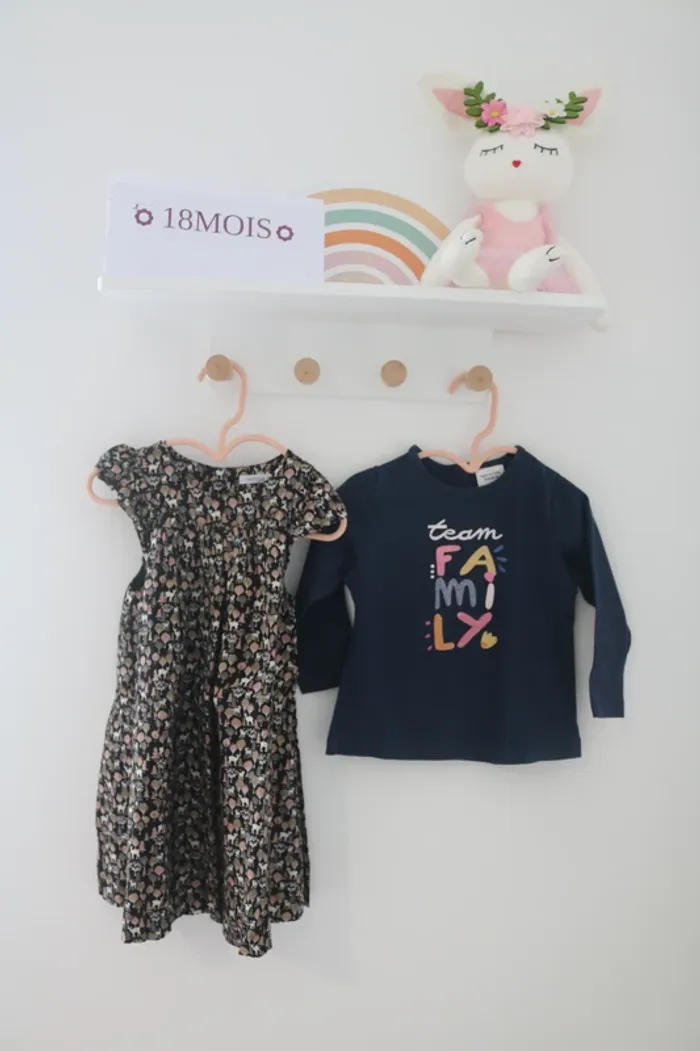 Ensemble haut Tape à l'oeil et robe Bout'chou 18 mois