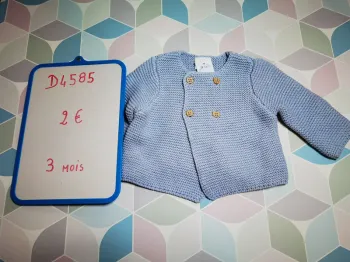 D4585 - gilet garçon 3 mois