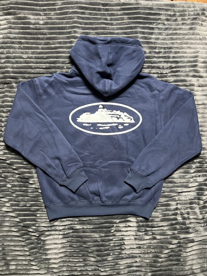 Sweat à capuche bleu corteiz - neuf sans étiquette taille M - photo numéro 2