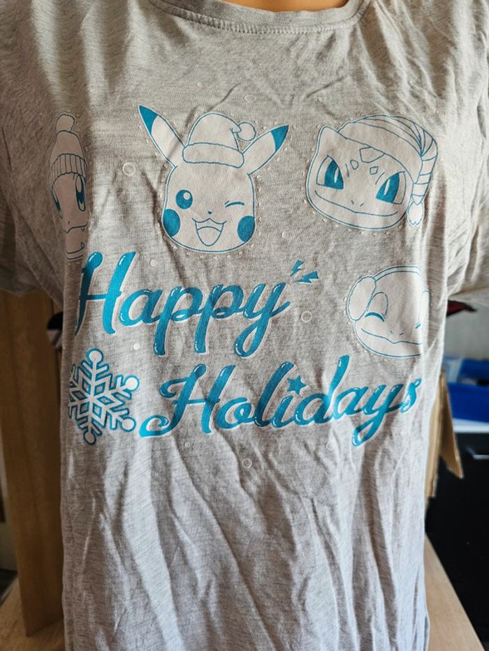 Tee-shirt gris pokemon taille L / 40 - photo numéro 2