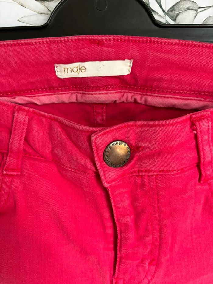 Jeans skinny framboise Maje - photo numéro 3