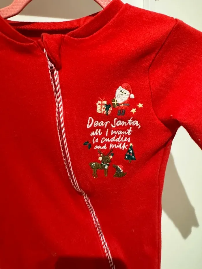 Grenouillère pyjamas dors bien bebe de noël - photo numéro 2
